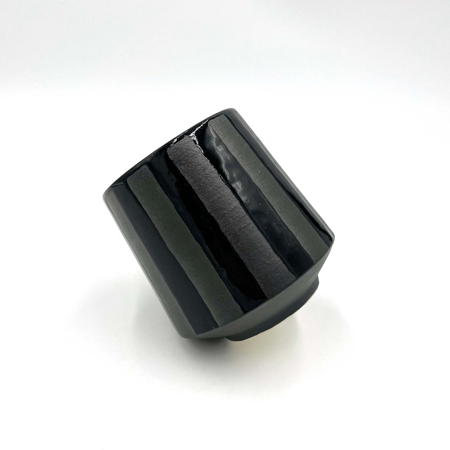 Black Striped Cup Set