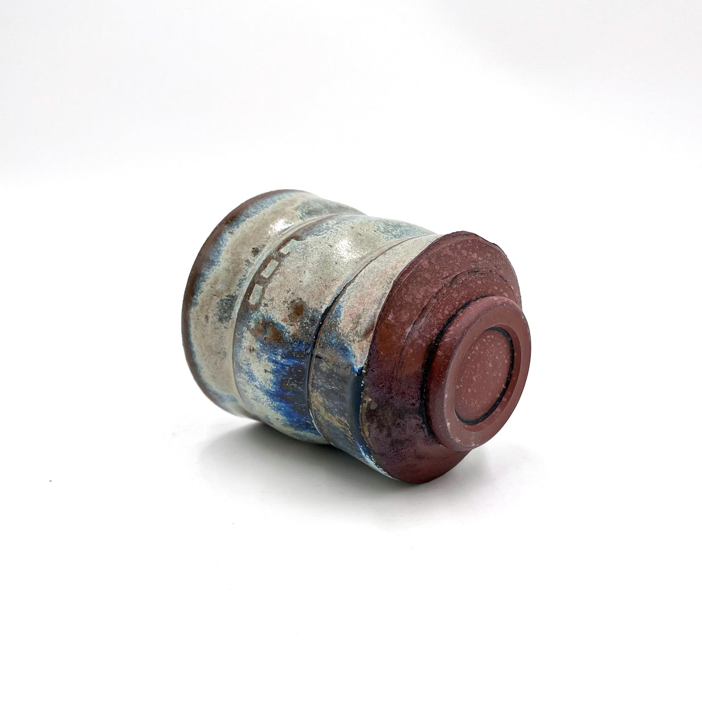 Sandy Blue and Brown Cup