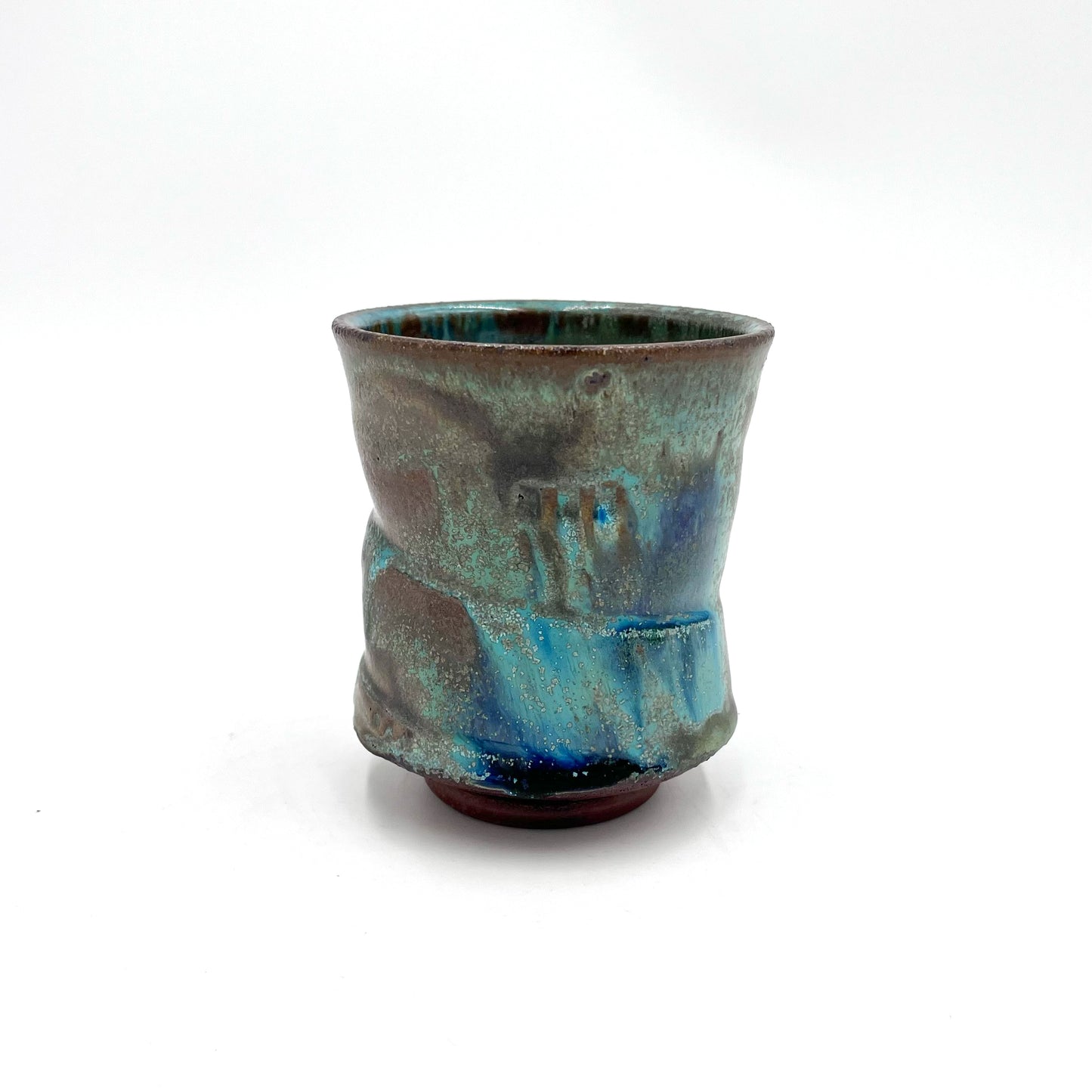 Rusty Blue Green Cup