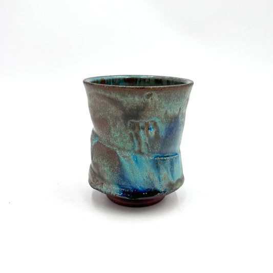 Rusty Blue Green Cup