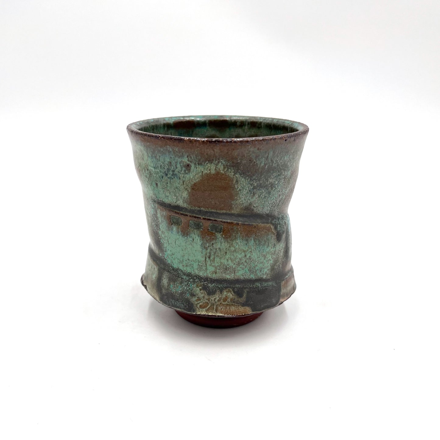 Rusty Blue Green Cup