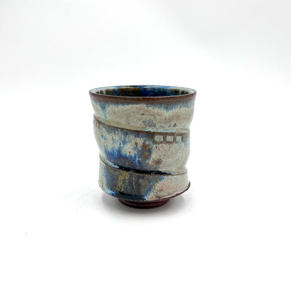 Sandy Blue and Brown Cup