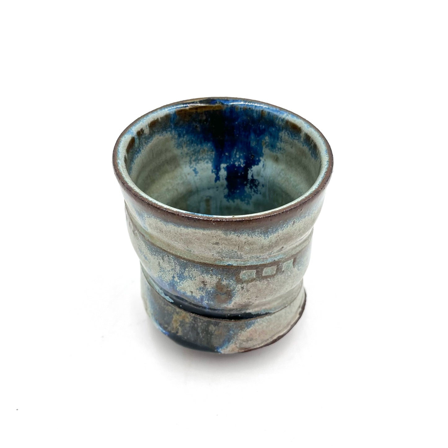 Sandy Blue and Brown Cup