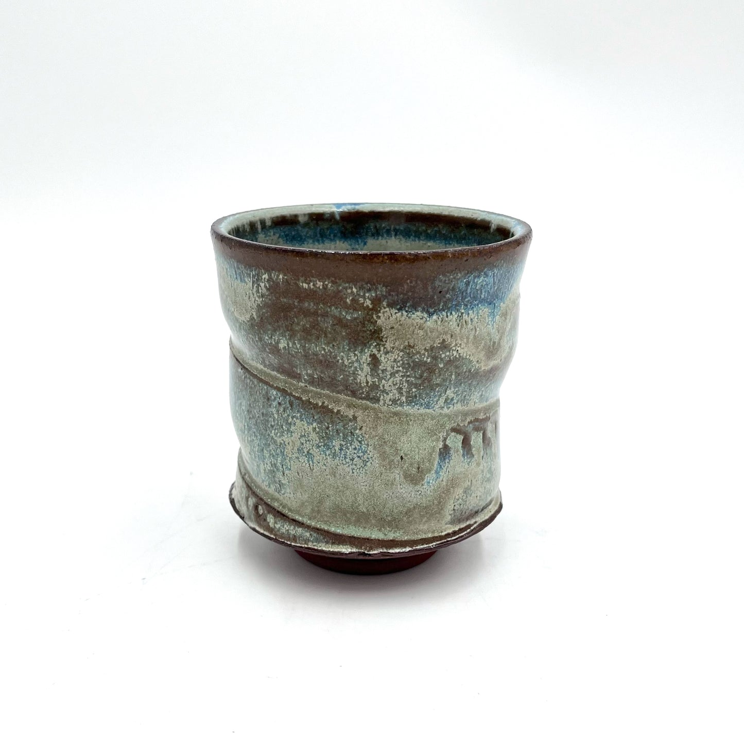 Sandy Blue and Brown Cup
