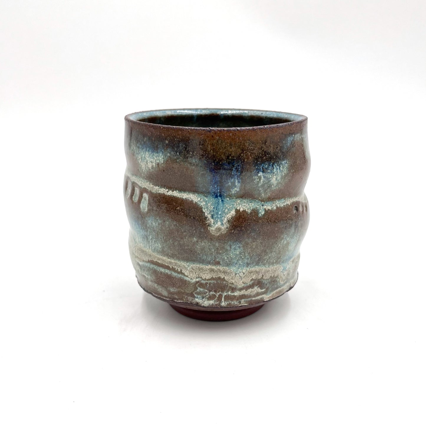 Sandy Brown and Blue Cup