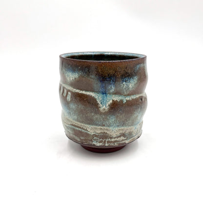 Sandy Brown and Blue Cup