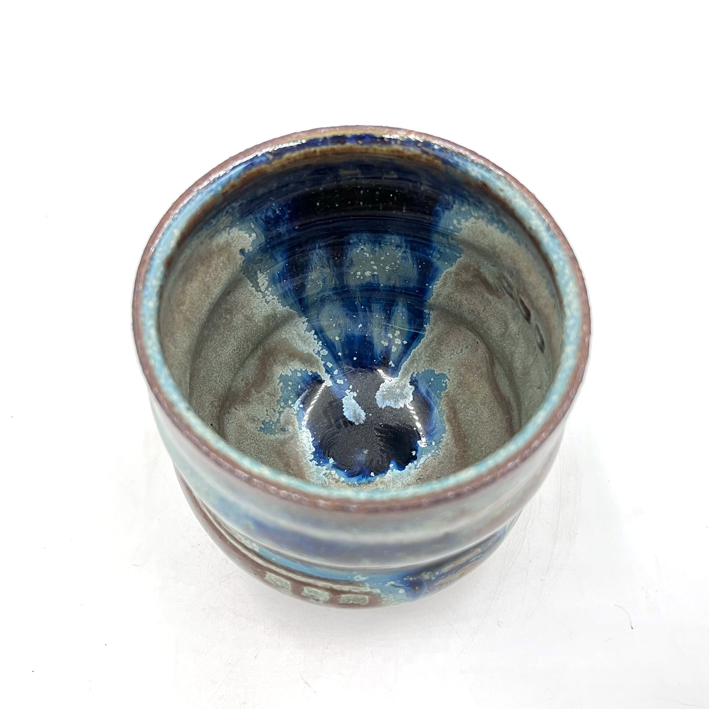 Sandy Brown and Blue Cup