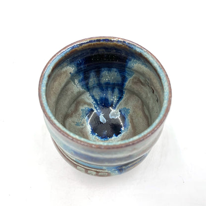 Sandy Brown and Blue Cup