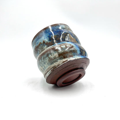 Sandy Brown and Blue Cup